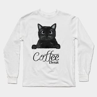 cat tama cute black cat love Long Sleeve T-Shirt